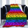 Yaxinduobao Rainbow Gay Pride Throw Blanket, Ultra-Soft Microfleece, 40 x 30 in view 1