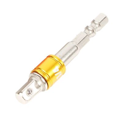 HEXHUASR 1-Piece Socket Adapter, 1/4-Inch Hex Shank, 1/4/3/8/1/2-Inch