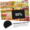 7 Rewritable PVC Price Signs with Clips, Black view 3