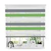 Tom'Shop Double Roller Blind with Screws, White-Gray-Green, 155 x 220 cm view 1