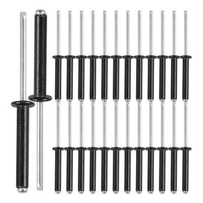 JEWEDECO 50-Piece Aluminum Pop Rivet Assortment, Blind Flange Rivets for Metal Fastening
