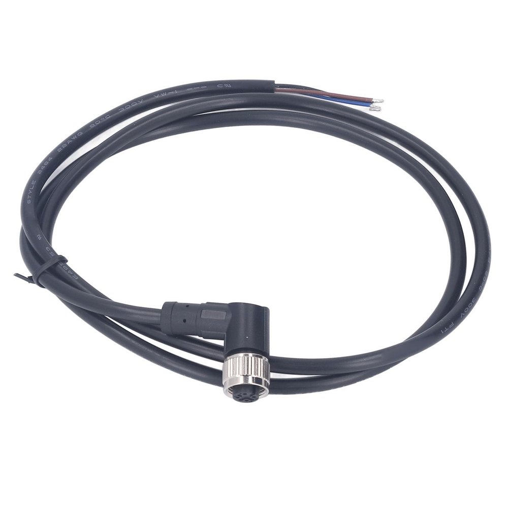 M12 4-Pin IP67 Waterproof LED Cable, 22 AWG, 3.2 ft