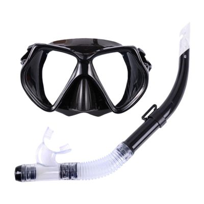 Adult Diving Mask and Snorkel Set with Tempered Glass Lens