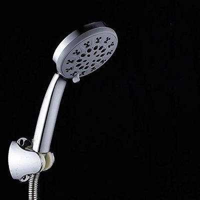 3-Function Water-Saving Handheld Showerhead, Round ABS, Chrome Rain Shower