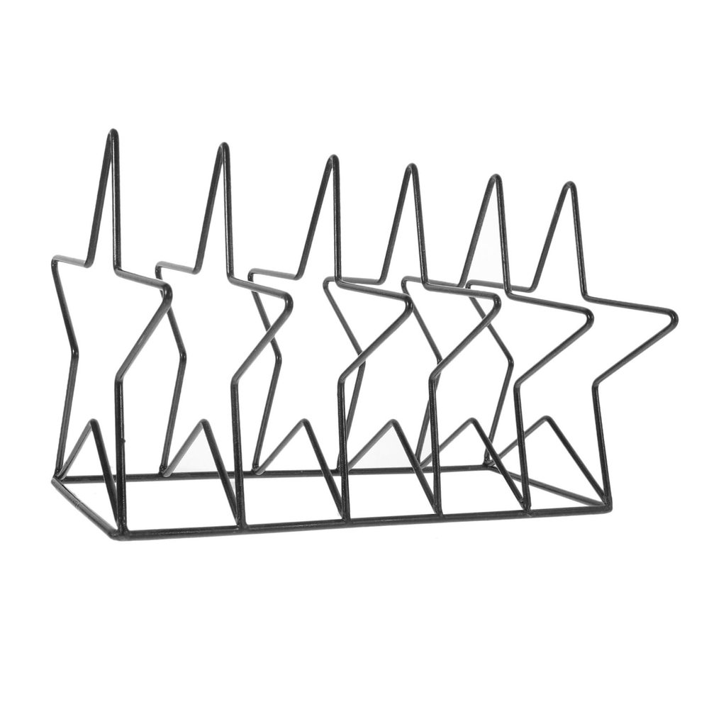 LALAFINA Star-Shaped Iron File Folder Stand for Books and Binders