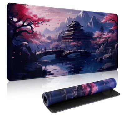 Yimomoyi XXL Mouse Pad, 900 x 400 mm, Gaming Mouse Pad with Stitched Edges, Non-Slip Desk Mat (E)