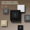 BSEED Glass Light Switch with Outlet, Backlit Flush-Mount 2-Way Switch with Mounting Claws, E Series, 1-Gang 1-Way, Gray, 228 mm view 3