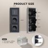 BSEED Glass Light Switch with Outlet, Backlit Flush-Mount 2-Way Switch with Mounting Claws, E Series, 1-Gang 1-Way, Gray, 228 mm view 4