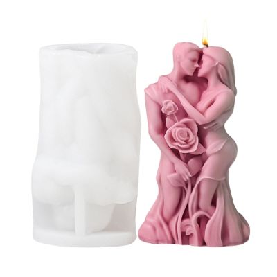 zjhukfmc Silicone Candle Mold, Embracing Couple