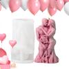 zjhukfmc Silicone Candle Mold, Embracing Couple view 2