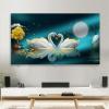 HAGJII Premium Artwork TV Dust Cover, Stretchable Screen Protector for 32–95 in LCD/LED TVs, Swan-B (47–50 in) view 1