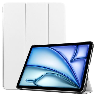 Palizufio Case for iPad Air 11-inch (2025, M3), Slim PU Leather Flip Folio with Tri-Fold Stand, Auto Wake/Sleep, White