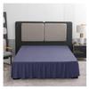 UYFRD Split-Corner Bed Skirt, Ruffled Platform, 14 in. Drop, Indigo Blue, SK 180 x 220 x 35 cm view 1