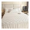 UYFRD Thickened Solid-Color Bed Skirt, Quilted Mattress Protector, Skin-Friendly Bedspread (No Pillowcase) (Qianmihuang, King 180 x 200 cm, 1 Piece) view 4