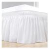 UYFRD Bed Skirt with Dust Ruffle, 14-Inch Drop, for Queen-Size Beds, Easy Elastic-Band Installation, Wrinkle-Resistant, Machine-Washable, White, Full view 1