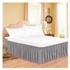 UYFRD Bed Skirt with Dust Ruffle, 14-Inch Drop, for Queen-Size Beds, Easy Elastic-Band Installation, Wrinkle-Resistant, Machine-Washable, White, Full view 3