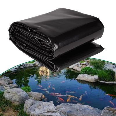 Dtyubfg Black Pond Liner, 4 x 6 m, 5 x 8 m, 6 x 10 m, UV-Resistant and Easy to Cut, Ideal for Outdoor Ponds, Waterfalls, Fish Ponds, Koi Ponds and Water Gardens, Black