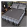 UYFRD Microfiber Bed Skirt, Ruffled Lace, 180 x 200 cm, 1-Piece view 2
