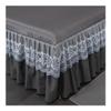 UYFRD Microfiber Bed Skirt, Ruffled Lace, 180 x 200 cm, 1-Piece view 3