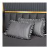 UYFRD Microfiber Bed Skirt, Ruffled Lace, 180 x 200 cm, 1-Piece view 4