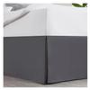 UYFRD Pleated Custom-Fit Bed Skirt with Shrink-Resistant, Lightfast Fabric, 35.6 cm Height (Without Platform), Dark Gray, 80 x 190 x 35 cm view 1