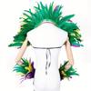 Lpitoy Colorful Feather Shawl Wrist Cuffs, Gothic Scarf, Shrug Collar, Feather Cape for Cosplay, Carnival, Costumes view 3