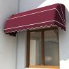 Waterproof Foldable Outdoor Awning for Door or Window, Red, Manual Telescopic, 140 view 1