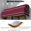 Waterproof Foldable Outdoor Awning for Door or Window, Red, Manual Telescopic, 140 view 4