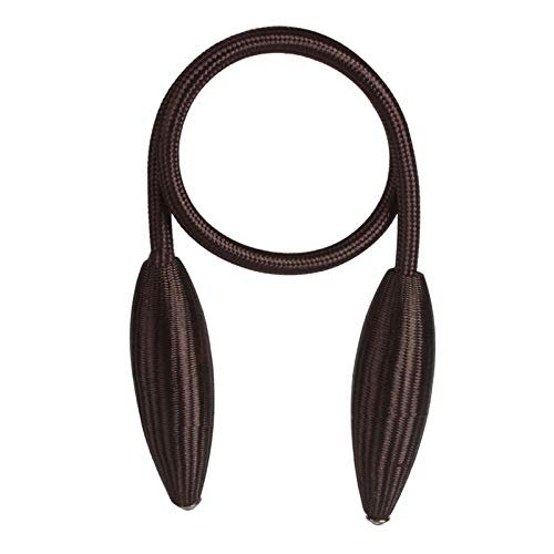 SQIANKUN Curtain Tiebacks, 2-Pack, Flexible Shape, Black Coffee