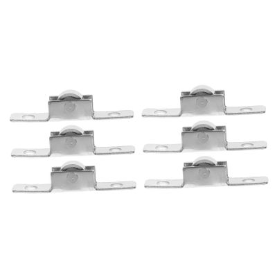 Window and Door Rollers for Sliding Doors, 6 Pcs, Silver