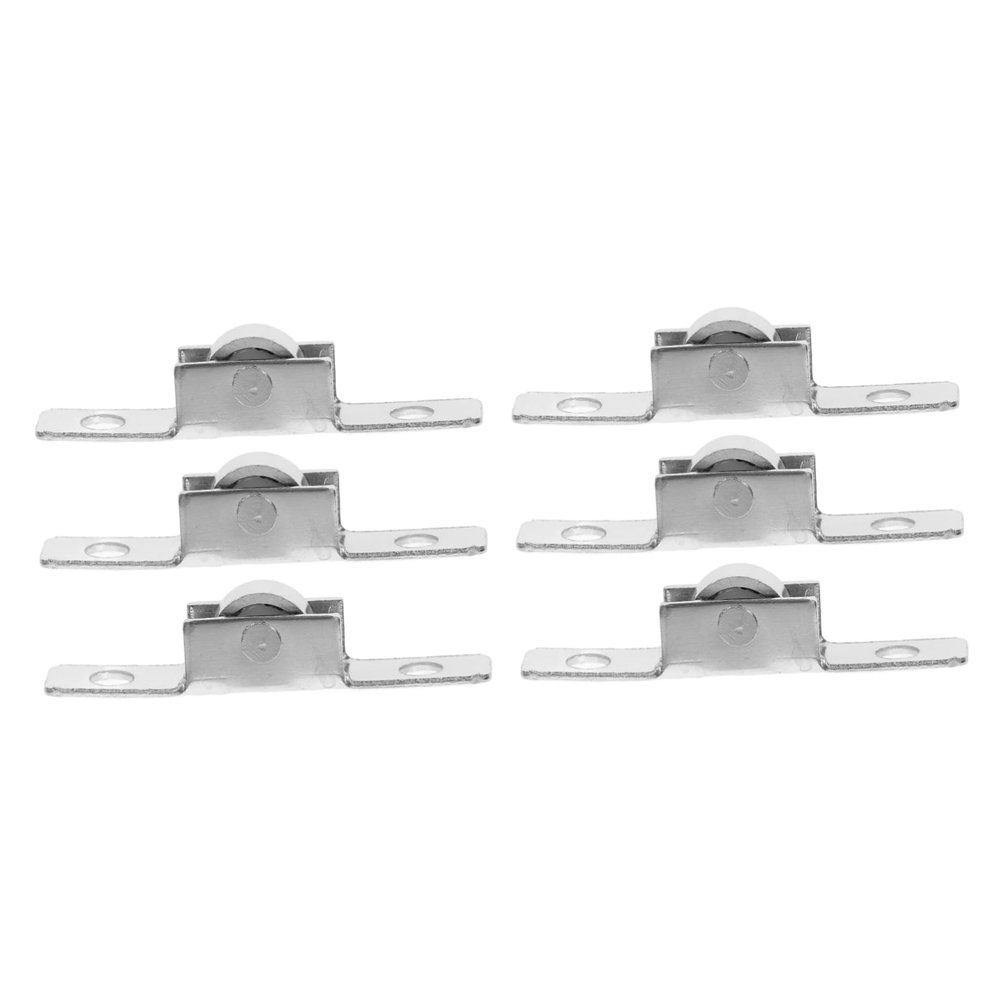Window and Door Rollers for Sliding Doors, 6 Pcs, Silver