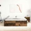 WSJHUHK Bed Frame Without Mattress, Old Wood, 120 x 190 cm, Small Double view 3