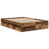 WSJHUHK Bed Frame Without Mattress, Old Wood, 120 x 190 cm, Small Double view 4