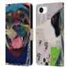 Head Case Designs Official Michel Keck Rottweiler Dog Leather Wallet Case for Apple iPhone 16e / iPhone 17e view 1