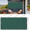 Waterproof Rectangular Sun Shade Sail 4 x 8 m with Eyelets, Dark Green view 1