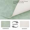 Wanfolle Washable Leather-Look Placemats and Coasters, 6-Piece Set, Reversible, Heat-Resistant, Waterproof, Non-Slip, Green/Ivory view 3
