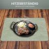 Wanfolle Washable Leather-Look Placemats and Coasters, 6-Piece Set, Reversible, Heat-Resistant, Waterproof, Non-Slip, Green/Ivory view 4