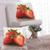 WPUTY Pillow Covers, Fresh Strawberry Design, Printed, Fuzzy, 16 x 16 in, Modern Decor for Sofa, Bed, Office, 2-Pack view 3