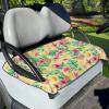 Wanyint Golf Cart Seat Cover, Portable, Machine Washable, for 2/4-Person Golf Carts, Tropical Hibiscus Leaf, Lemon and Pineapple view 1