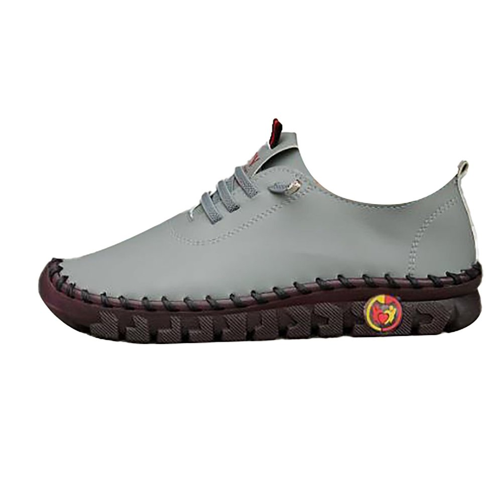 Women’s Casual Leather Shoes – Flat-Sole Walking Shoes