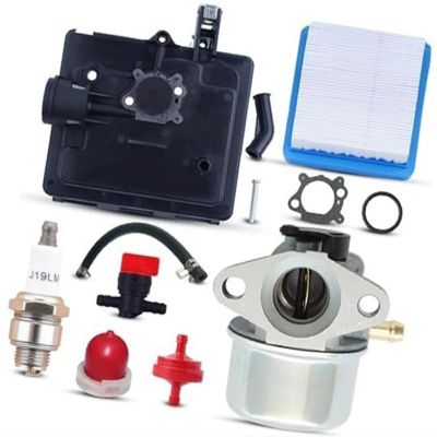 JINFOLI 799868 Carburetor for 694882, 698444, 498254, 798170, 498170, 49-817-0, 497347 and 498966 4–7 HP 122000 Series Engines, with Air Filter, Spark Plug Replacement Parts for Garden Machinery