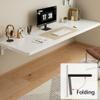 YCYHZC Wall-Mounted Folding Laundry Table, Floating Wooden Desk and Workbench, Brown, 40 x 80 cm view 2