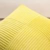 Sungeek 1-Piece Corduroy Pillow Cover, Cross-Stripe Pattern, 12 x 20 in, Yellow view 2