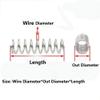 10 pcs 1.6 mm, 1.8 mm, 2 mm Wire Diameter Steel Compression Springs (No. 636) (2.0 × 25 × 50 mm) view 2