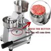 Burger Patty Maker for 5 Hamburgers, Manual Stainless Steel Machine with 3 Interchangeable Molds and 500 Patty Papers view 3