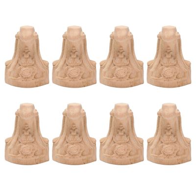 Reinscer 8-Piece 10 x 6 cm European-Style Carved Furniture Feet