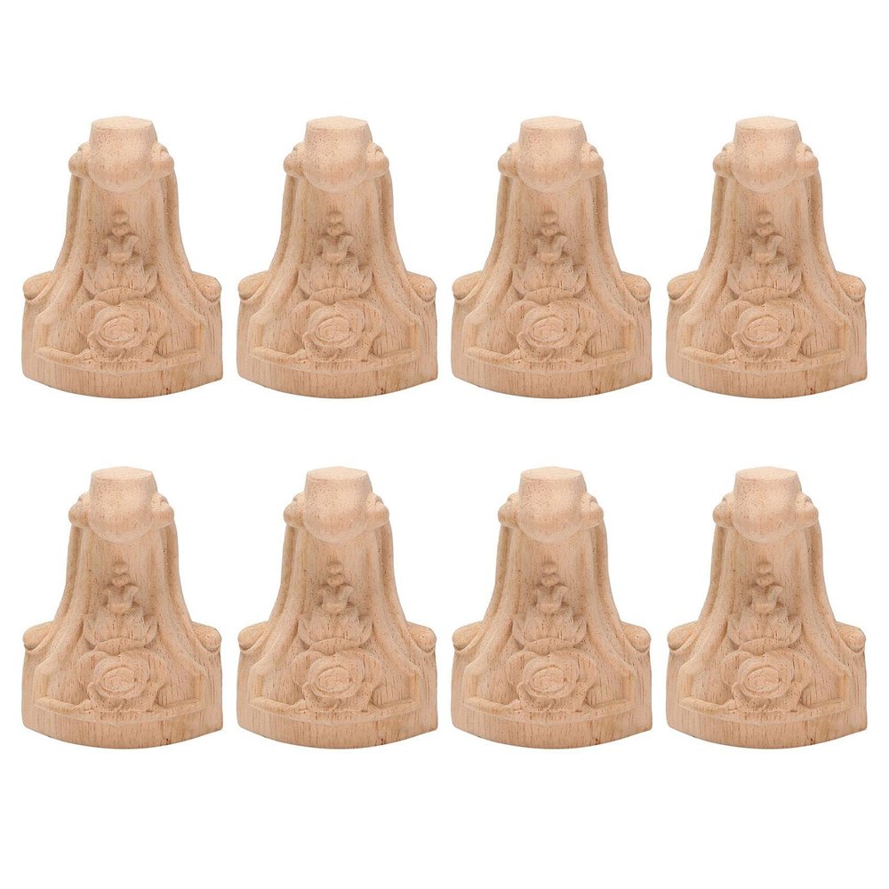 Reinscer 8-Piece 10 x 6 cm European-Style Carved Furniture Feet