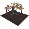Black Office and Gaming Chair Floor Protection Mat, 90 x 140 cm view 1