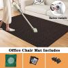 Black Office and Gaming Chair Floor Protection Mat, 90 x 140 cm view 3