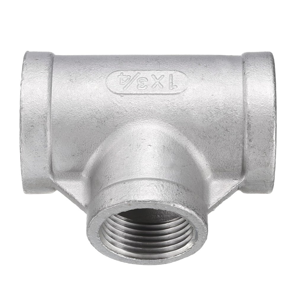 QUARKZMAN 304 Stainless Steel Female NPT Reducing Tee Fitting, 3/4" x 1" x 1"
